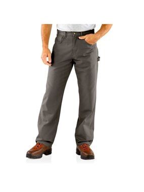 Carhartt Loose Fit Canvas Carpenter Gray Workwear B159 Jeans, Size 42 X 32